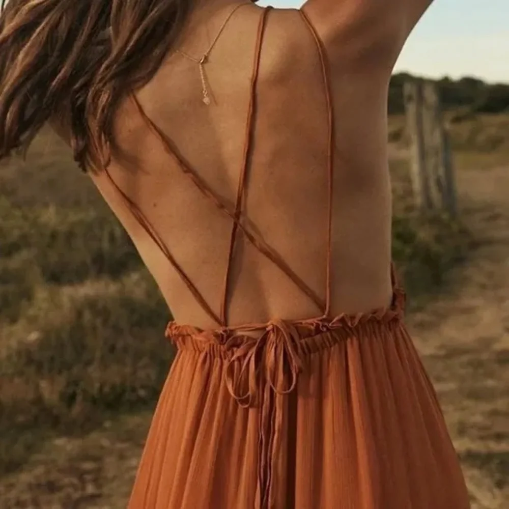 Free People Shona Joy Victoria Plunge Midi Dress